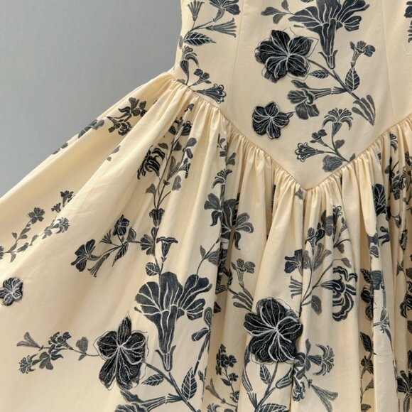 Agua By Agua Bendita Pluma Guayacan appliquéd gathered printed Cotton Mini Dress - Picture 10 of 12